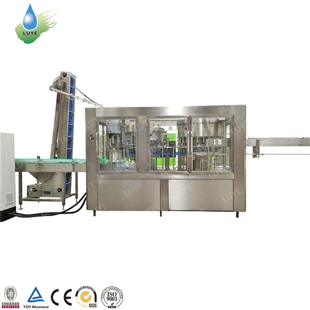 Pet Plastic Glass 3 in 1 Monobloc Gas Drink Beverage Water Wine Bottle Filling Machine / Equipment / Line