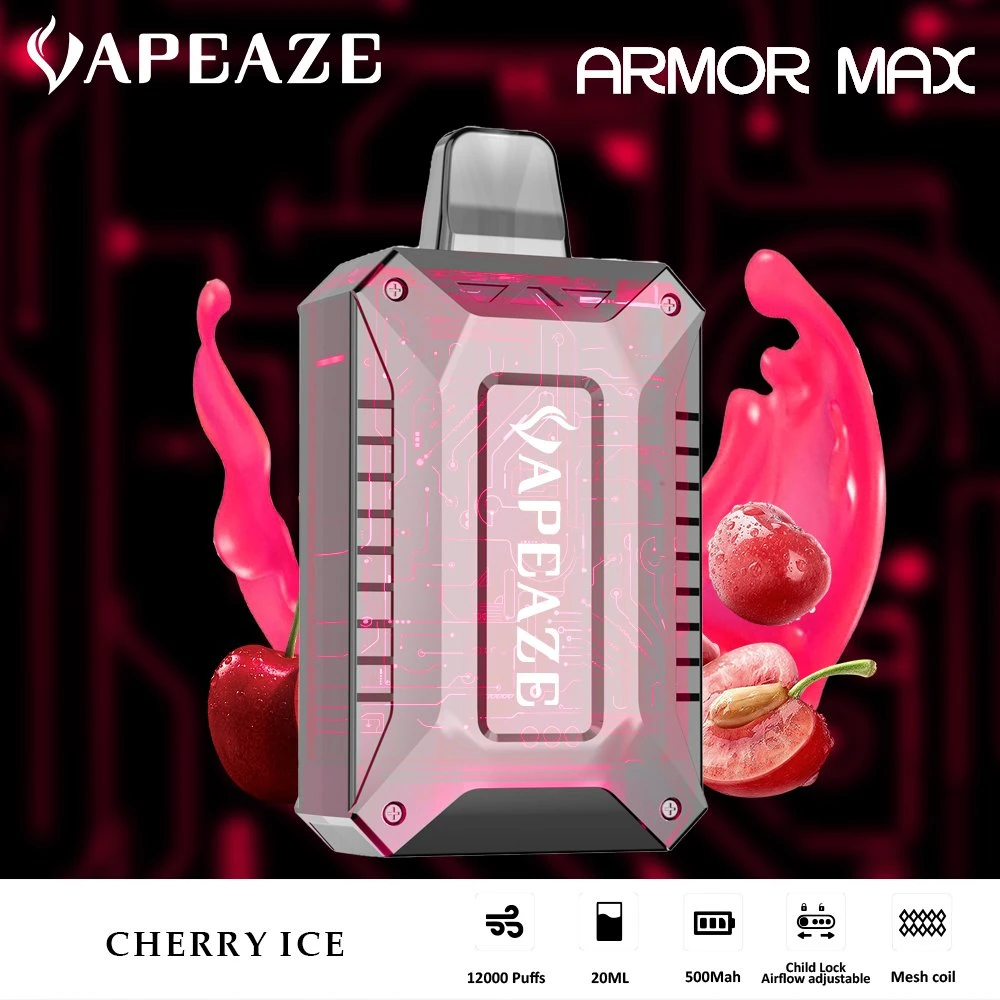 Armadura original Max 12000 Puffs desechable VAPE 18ml capacidad Fillable Vaporizador al por mayor