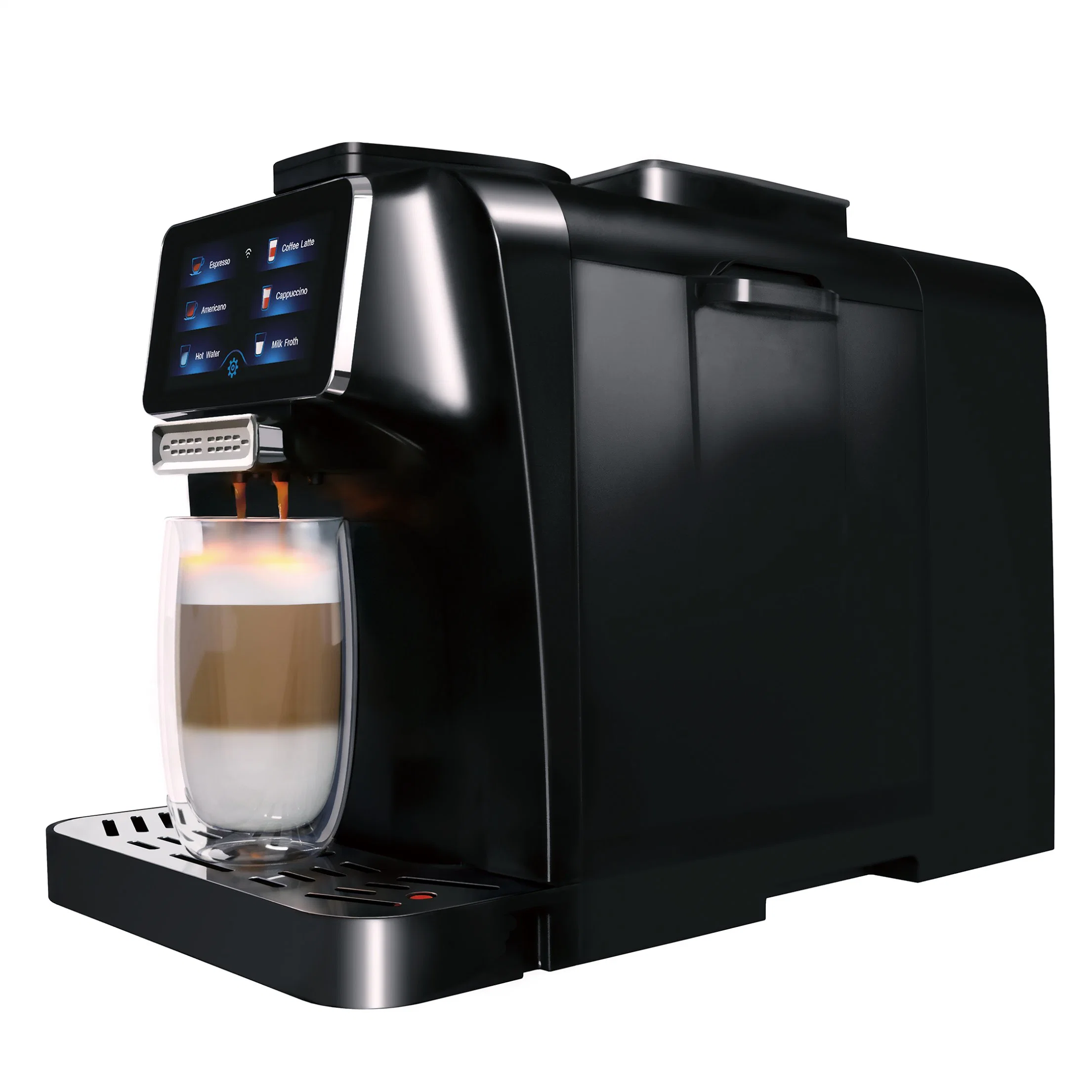 Equipamento de café profissionais com novo design de refrigeração de Transporte do Tanque de leite da máquina de café expresso totalmente automática