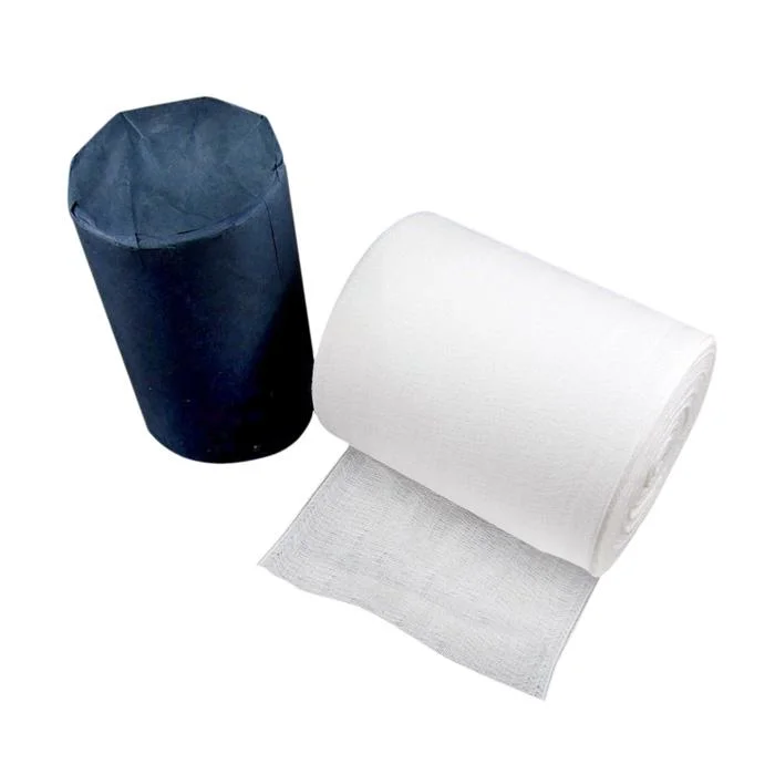 Venda por grosso de 100% algodão absorvente médica bandagem de gaze de rolo de gaze