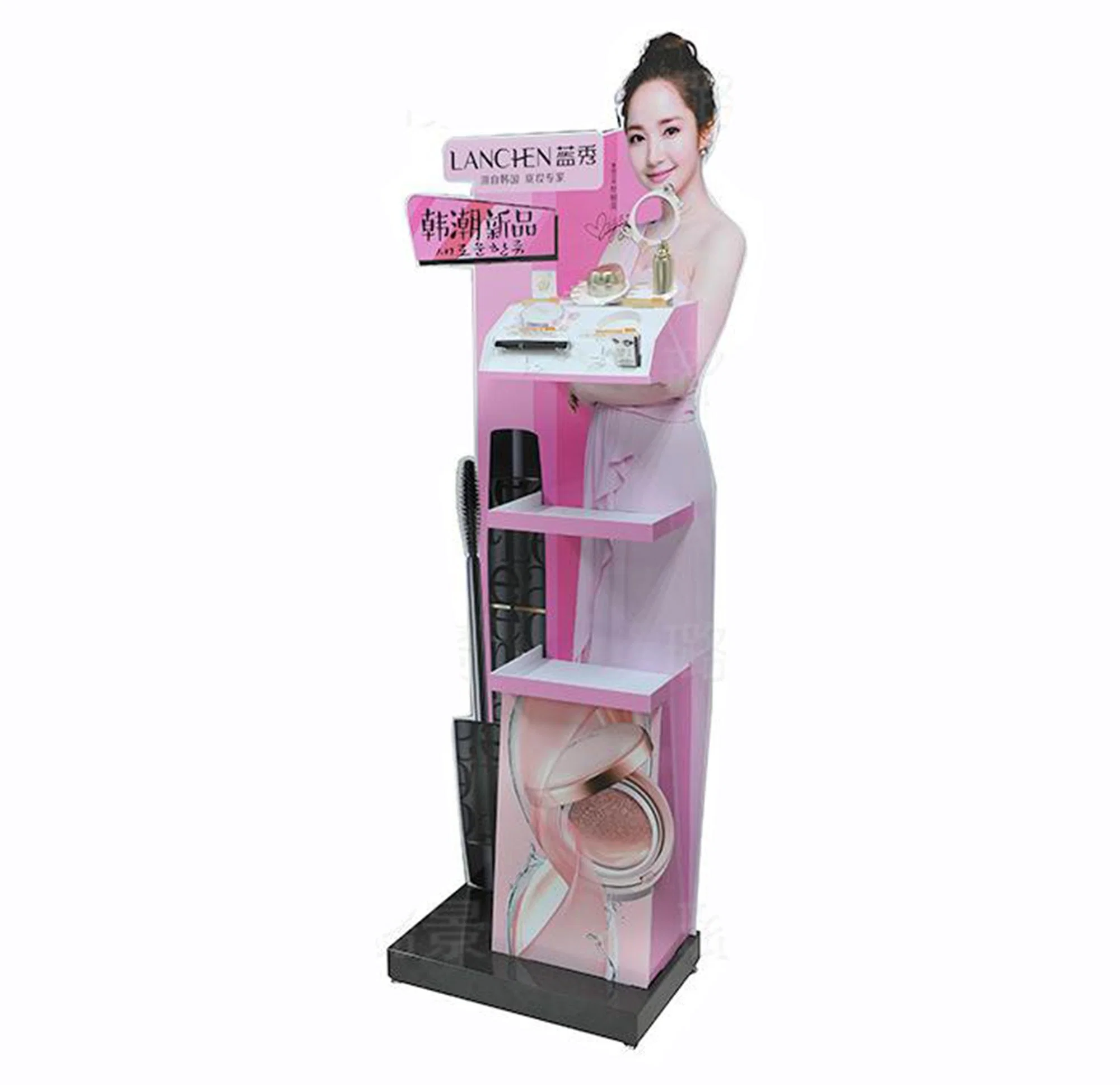 Cardboard Corrugated Paper Pop Display Stand with Shelves and Trays