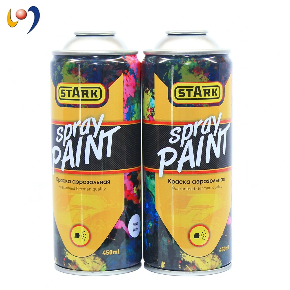 Tamaño personalizado vacío CMYK Tinplate lata de aerosol para aerosol de pintura 65X158