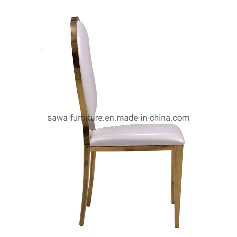 Neoclassic Style Stackable Wedding Event Furniture Stainless Steel Chair