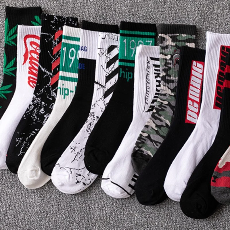 Custom Yeezy 350 Socks Customized Made Jacquard Design Your Own Pattern Cotton Crew Women Custom Sock with Logo