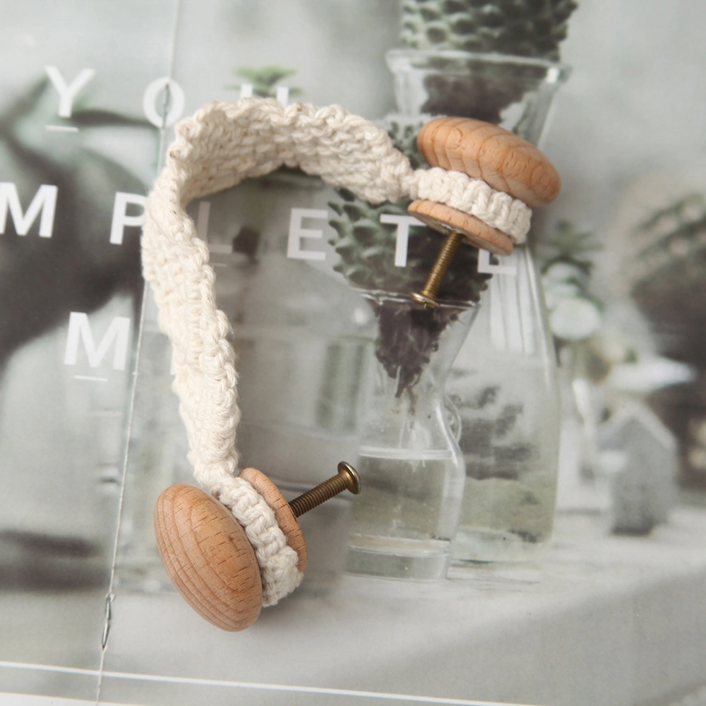 El Homestay Hand-Woven cuerda de algodón el cajón de la empuñadura de puerta de la decoración de la palanca de vestuario
