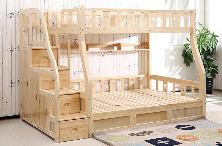 Solid Wooden Bed Room Bunk Beds Children Bunk Bed (M-X2213)