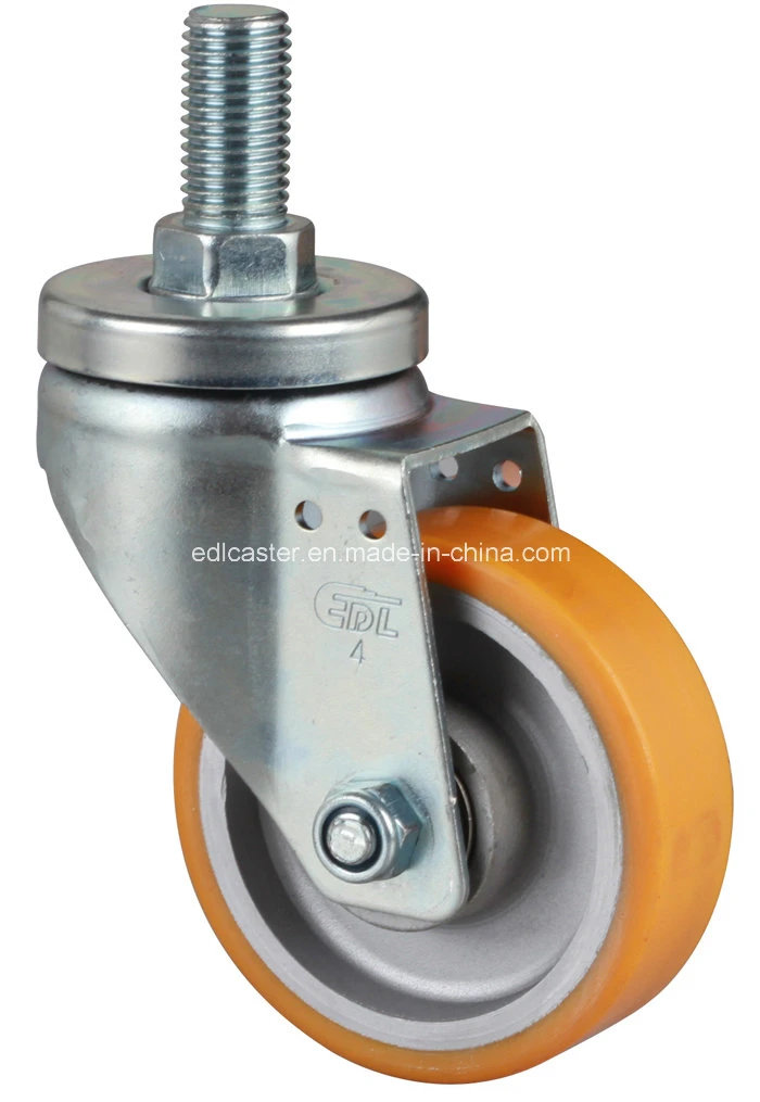 Edl Medium 4" 300kg Threaded Swivel TPU Caster Wheel (6734-86A)