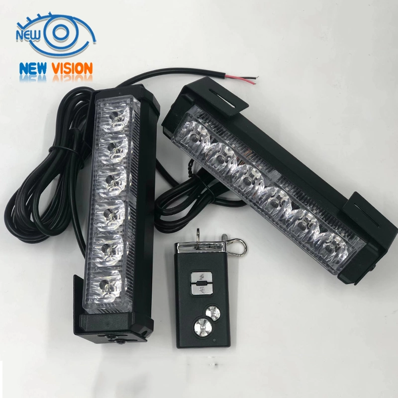 Car Truck Front Grille LED Strobe Flash Warning Light Auto LED Bar Emergency Light 12V Caution Lamp Daytime Running Lamp