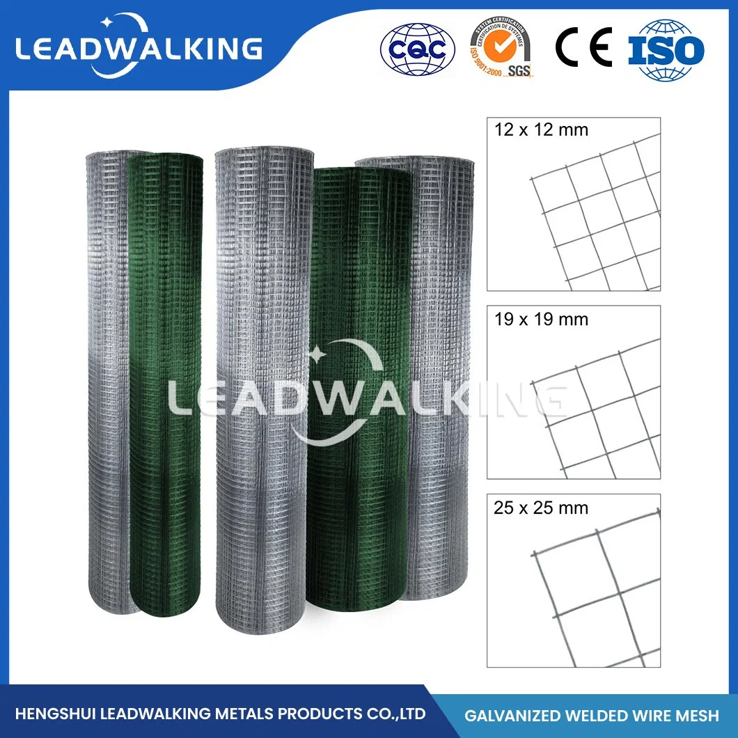 Plástico recubierto de PVC Leadwalking Mallas Soldadas al por mayor de los fabricantes de mallas de soldadura Pesado China 1/4"X1/4 pulgadas Zinc-Coated Mallas Soldadas Precio Panel