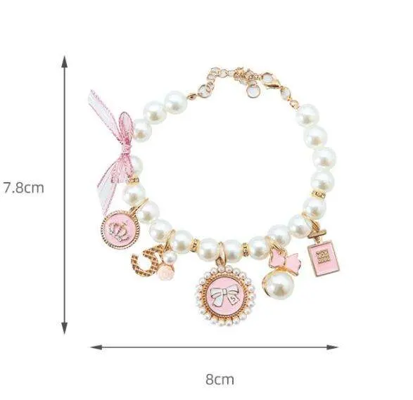 Hot Pet Collar Pearl Lady Small Fragrant Cat Cute Small Collar