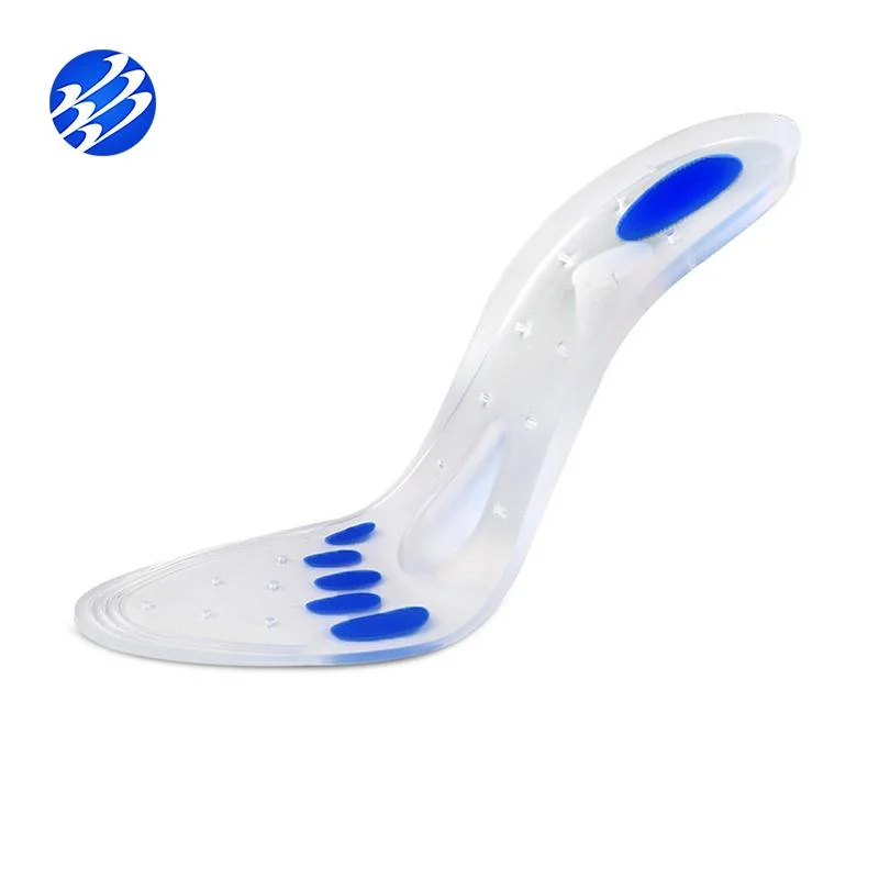 Silicone macio confortável Insoles diabéticas plantar Fasciitis almofada macia