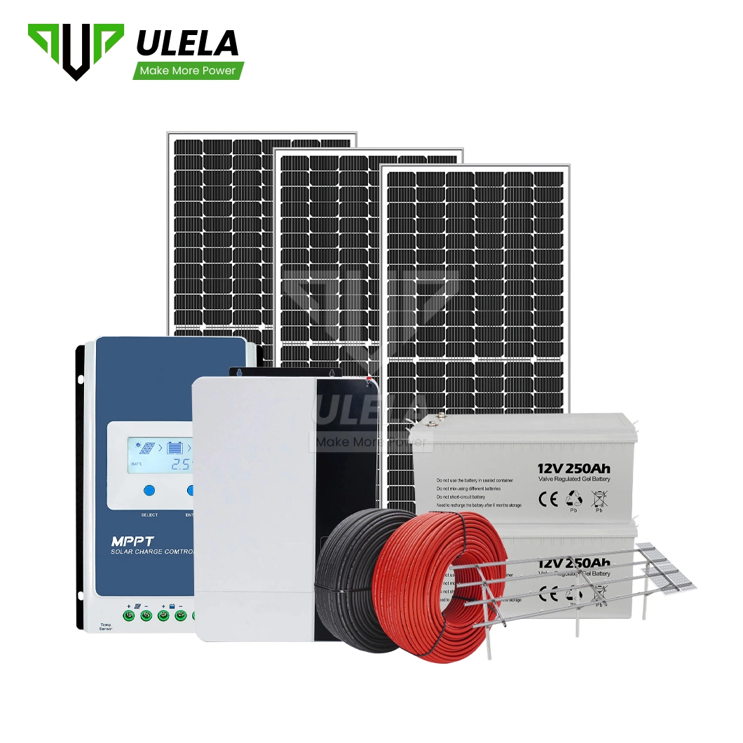 Ulela 10KW híbrido de sistemas de energía solar Fabricación ODM Custom off Red mejor Kits Solar China PV sistema de seguimiento 800W