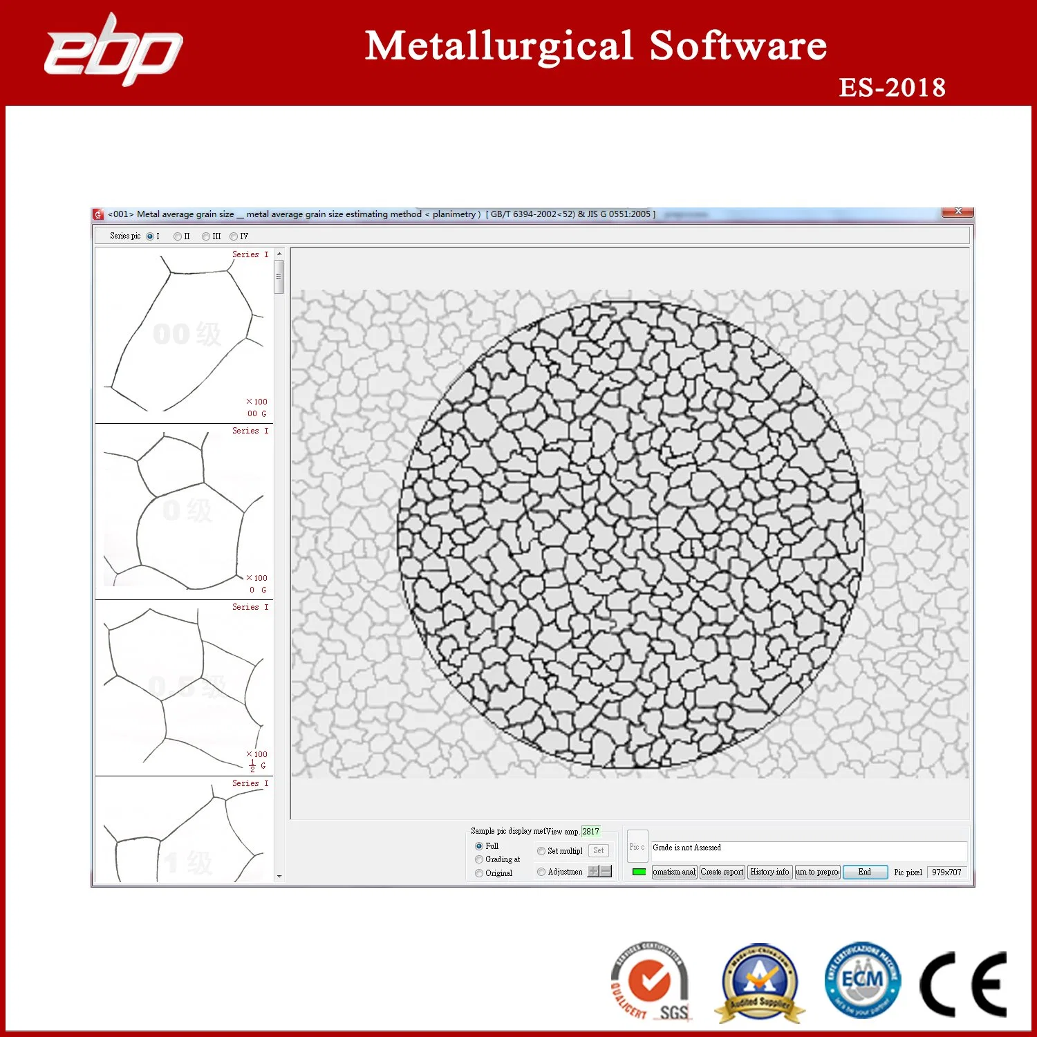 Metallographic Microscope Image Analysis Software Es-2018