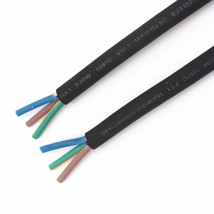 UL Certified Sjow 5*18AWG 16AWG 14AWG 12AWG Oil Resistant Heavy Duty Rubber Sheathed Flexible Power Cable