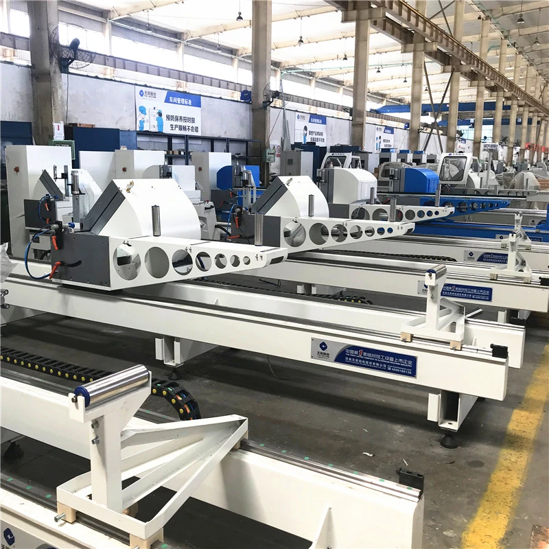 China Best Selling Alumínio cabeça dupla serra de corte CNC Máquina de porta de vidro de fábrica