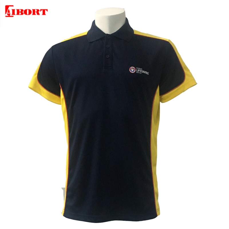 Aibort Low MOQ Custom Design V Neck Polos Shirt (Polo-113)