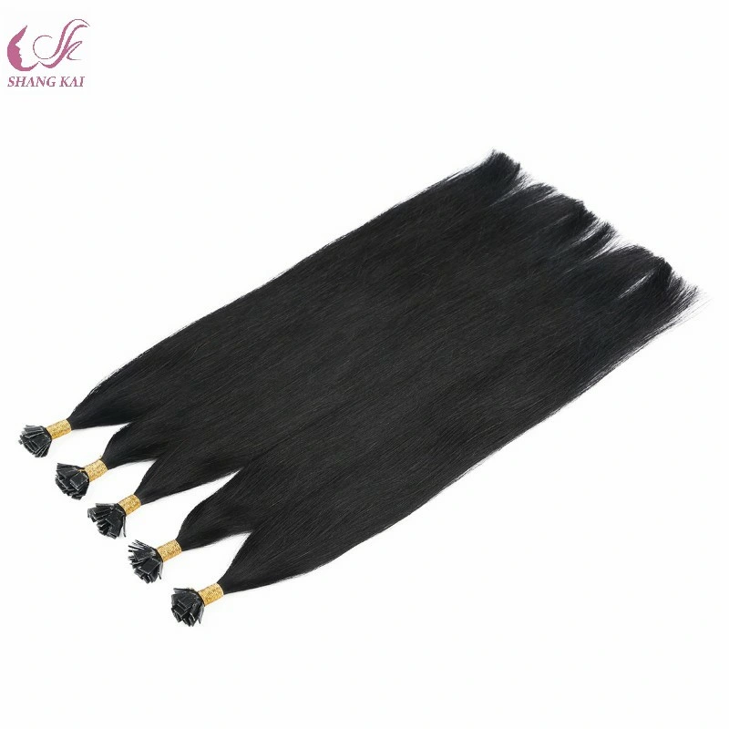 2020 Hot Sale Human Virgin Brazilian Keratin Flat Tip Hair Extensions