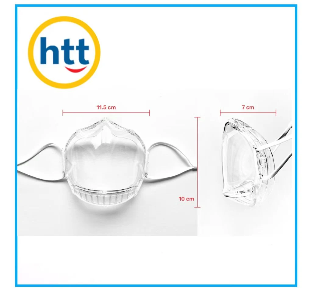 Venda por grosso de protecção transparente de plástico reutilizável segurança máscara facial de sorriso Apagar máscara facial All-Round PC