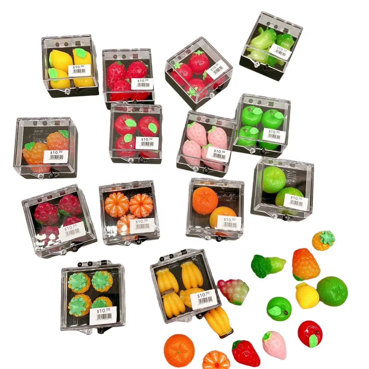 1: 12 Maison de poupées miniature en boîte légumes et fruits forme dessert pour accessoires maison de poupées