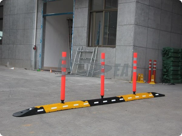 with Flexible Post Rubber Lane Separator System for Traffic Safety