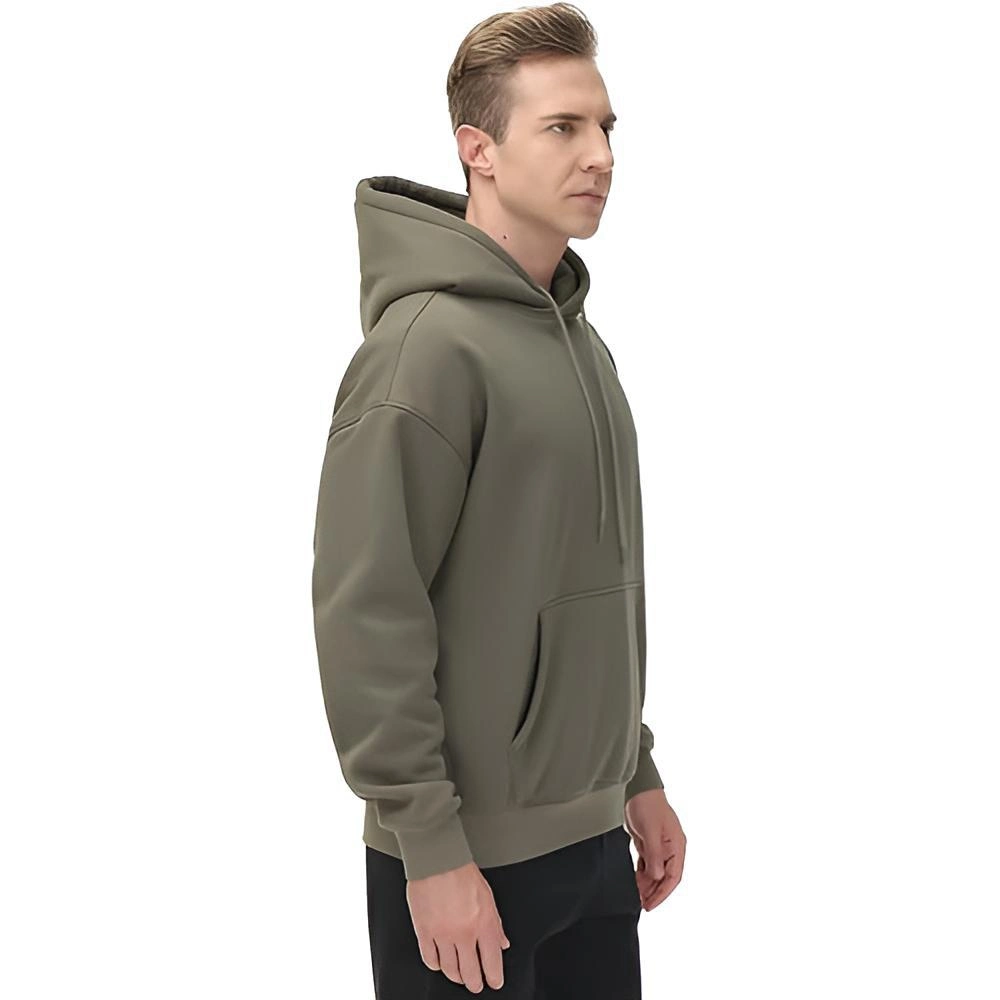 Hoodie pullover de velo com logótipo personalizado para homem com um ajuste folgado e ultramacio Sweatshirt com capuz e bolsos