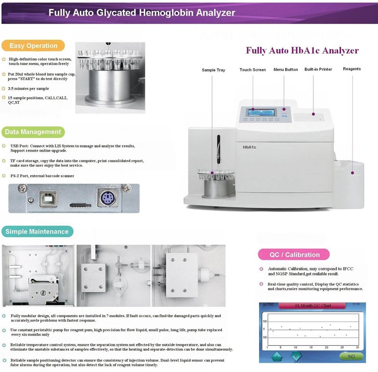 My-B035 Lab Equipment Full Auto Glycated Hemoglobin Hba1c Analyzer