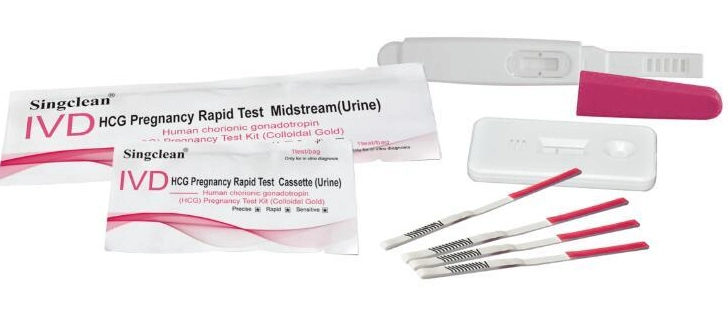 Image de marque personnalisée ou Singclean Diagnostic rapide HCG Kit de test de l'urine Stylo/crayon plus/en cours de route avec la CE