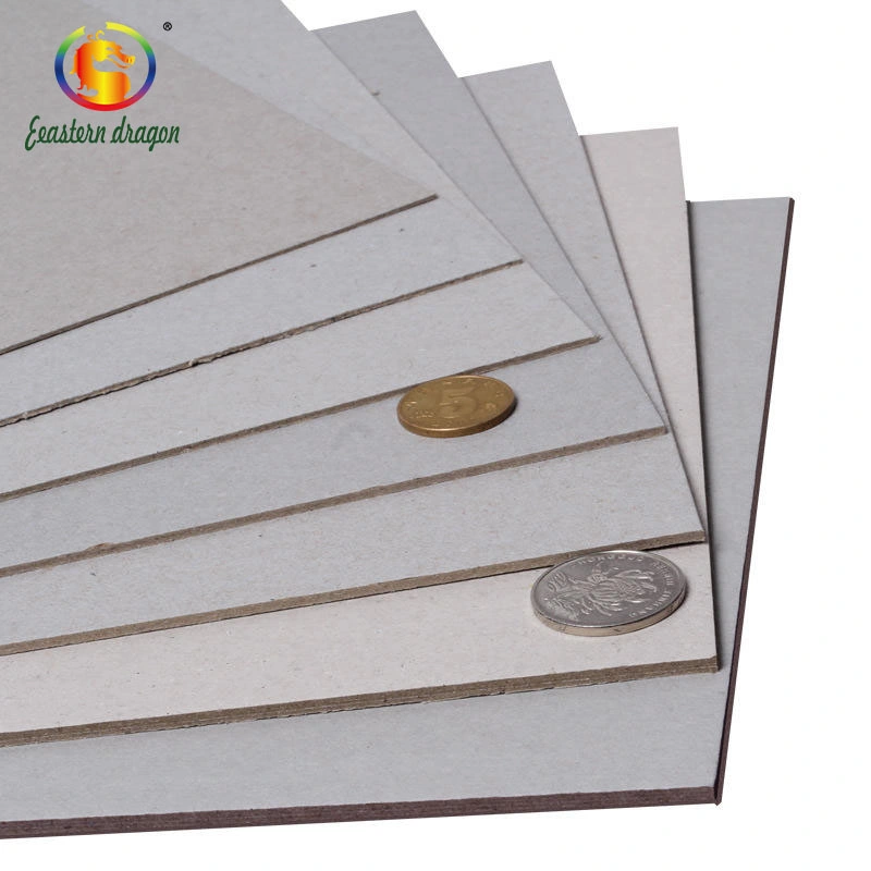 3mm Hard stiffness thick cardboard paper wholesale black chipboard sheets coated grey board