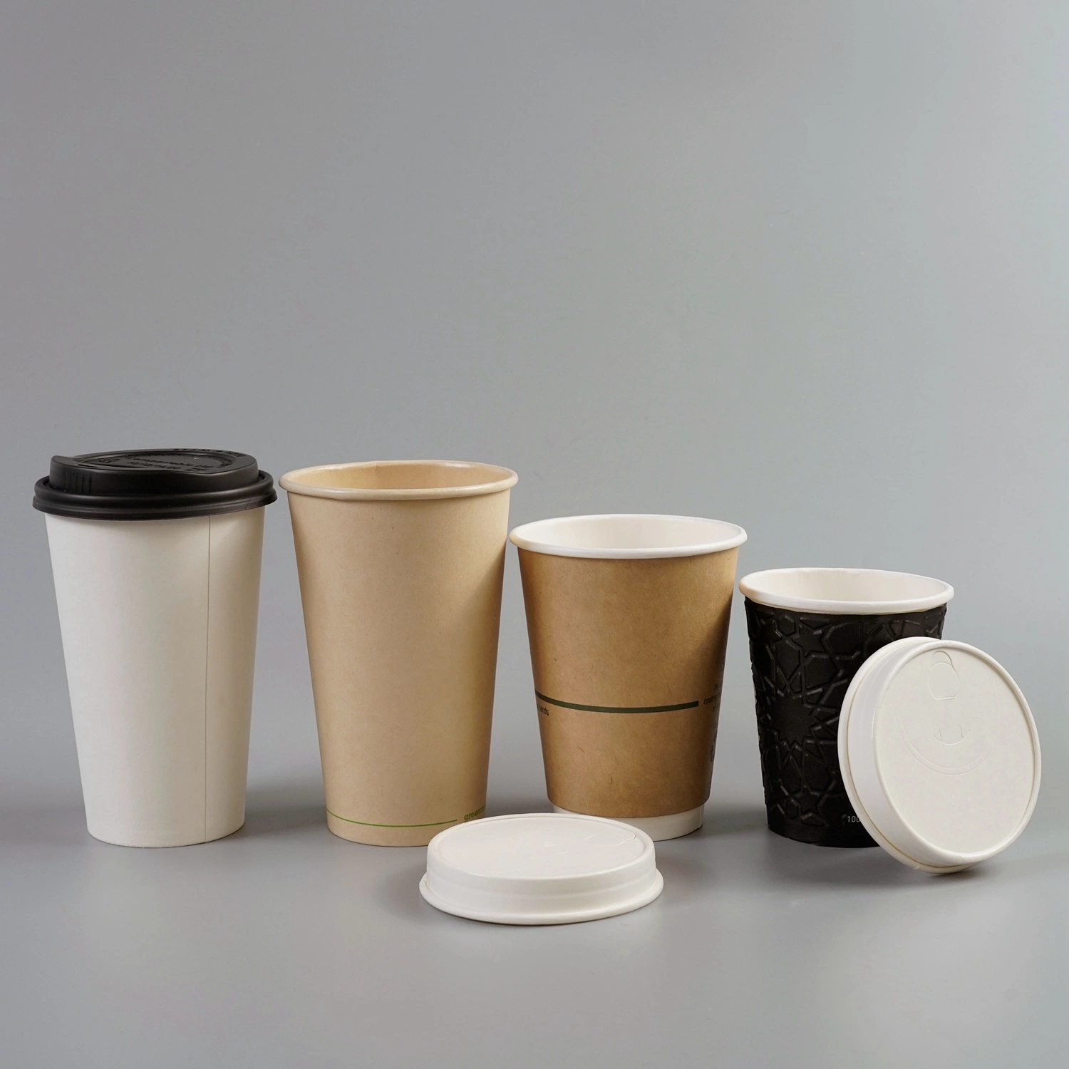 Vaso de papel ecológico biodegradable de 12 oz con revestimiento a base de agua para café/bebidas calientes