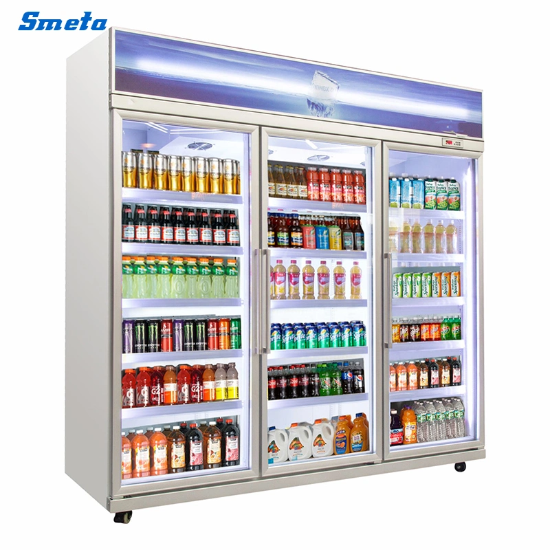 Transparent Blind Plugin Open Chiller Food Cooling Display 460L