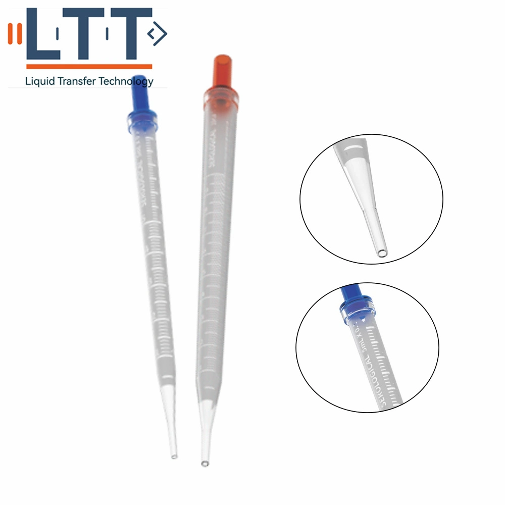 Laboratory 10ml New Mould No Mark Polystyrene Transparent Plastic Serological Pipettes