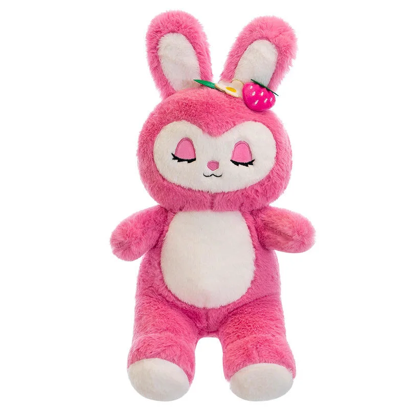 Wholesale/Supplier Customization Girl Birthday Gift Cute Strawberry Rabbit Sitting Plush Toy