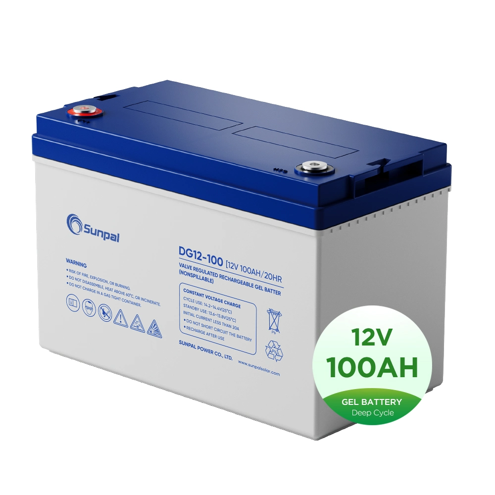 Batterie gel solaire au plomb batterie au gel 12 V 100 ah 250 ah Interdiction d'électricité pour les fournisseurs de systèmes solaires