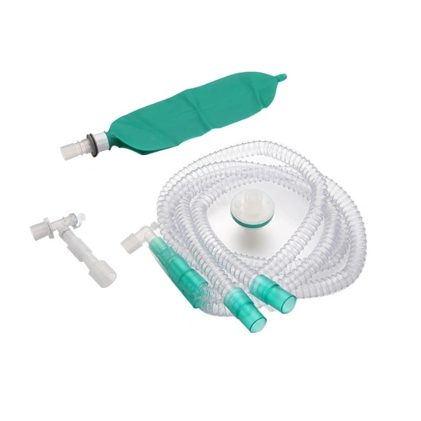 Circuitos respiratórios descartáveis de anestesia corrugado/extensível/defumada/coaxial para uso médico