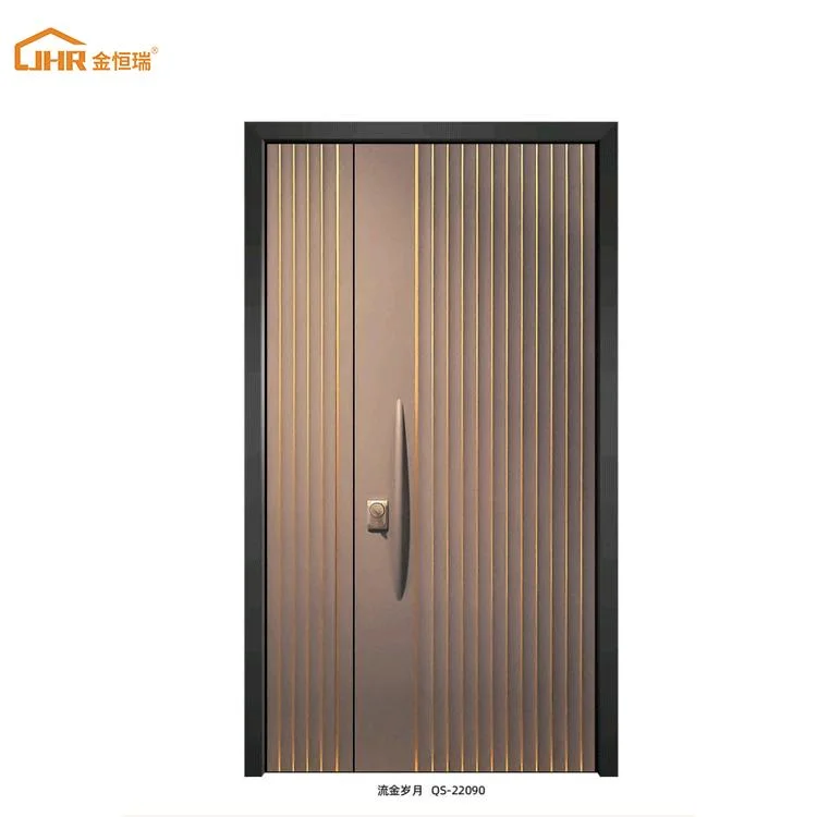 Aluminum Modern Double Casement Front Entrance Door Aluminium Glass Bathroom Swing Doors