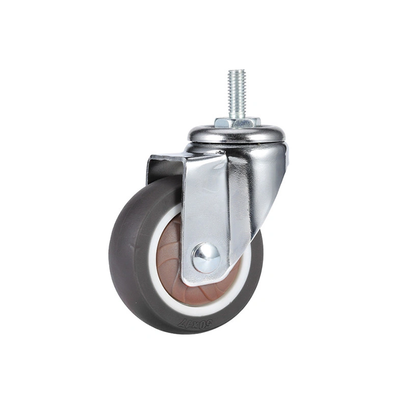 3inch 4inch 5inch Krankenhaus-Bett-Stuhl Universal-Plattform Trolley Möbel TPR Soft Rubber Plate Swivel Caster Wheels