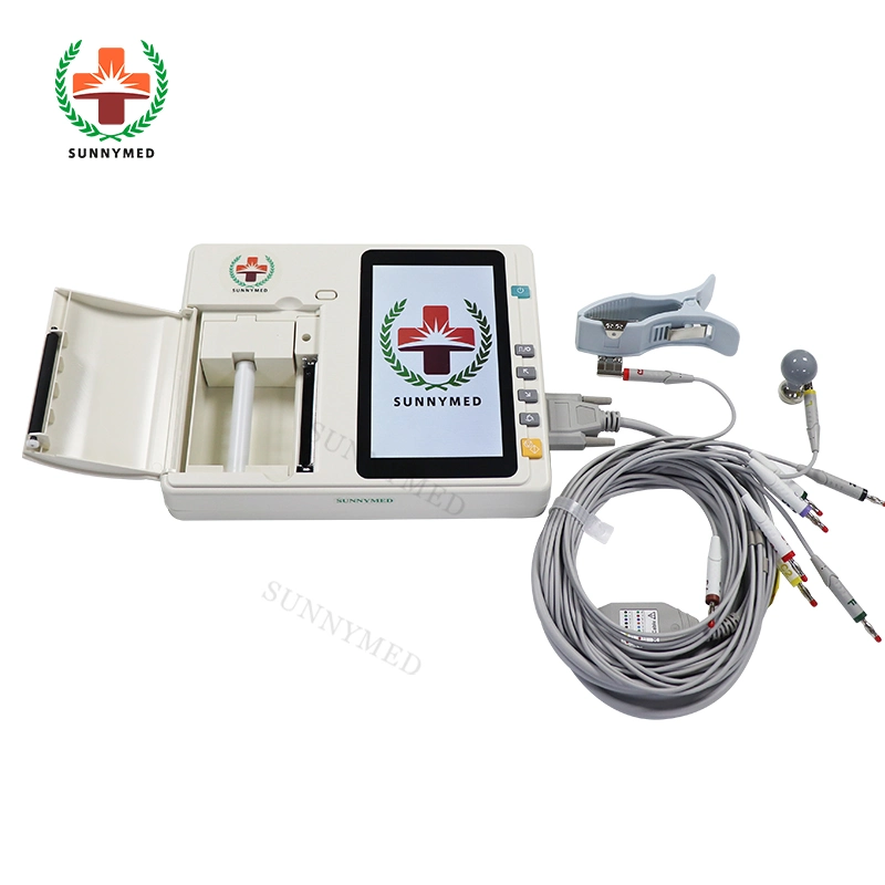 SY-H004 Medical 3 Canal 12 Lead Equipo portátil de ECG con Interpretación