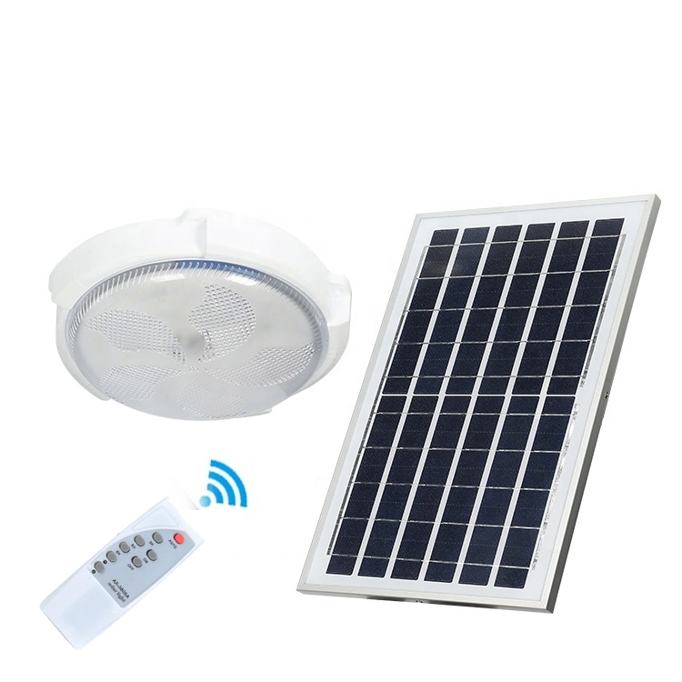 Solar Power Light Ceiling Lamp Outdoor IP65 Waterproof Smart Sensing for Home with Control