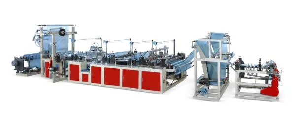 High Performance Automatic Double Layers High Quality Automatic Rolling on Bag Making Machine for Flat Bags in Supermarket