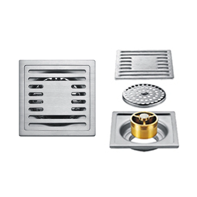 Hotel Kitchen Sink Bathroom Sanitary Accessories Modern Shower Polished Stainless Steel Strainer Floor Drain Cover 4 Inch