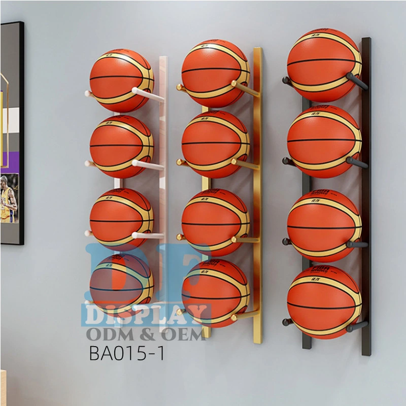 Wall Mounted Sports Ball Storage Basketball Soccer Volleyball Storage Display Stand Rack