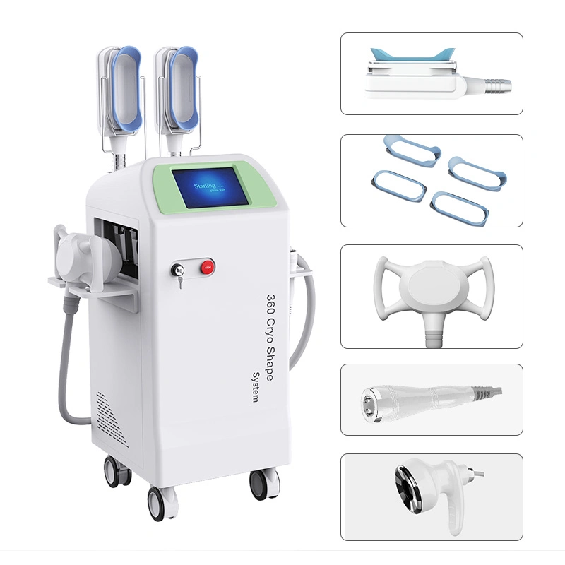 Haut de page Produits tendances Cryolipolysis 360 multifonction entourant le refroidissement de la cavitation de graisses RF dépose système de congélation