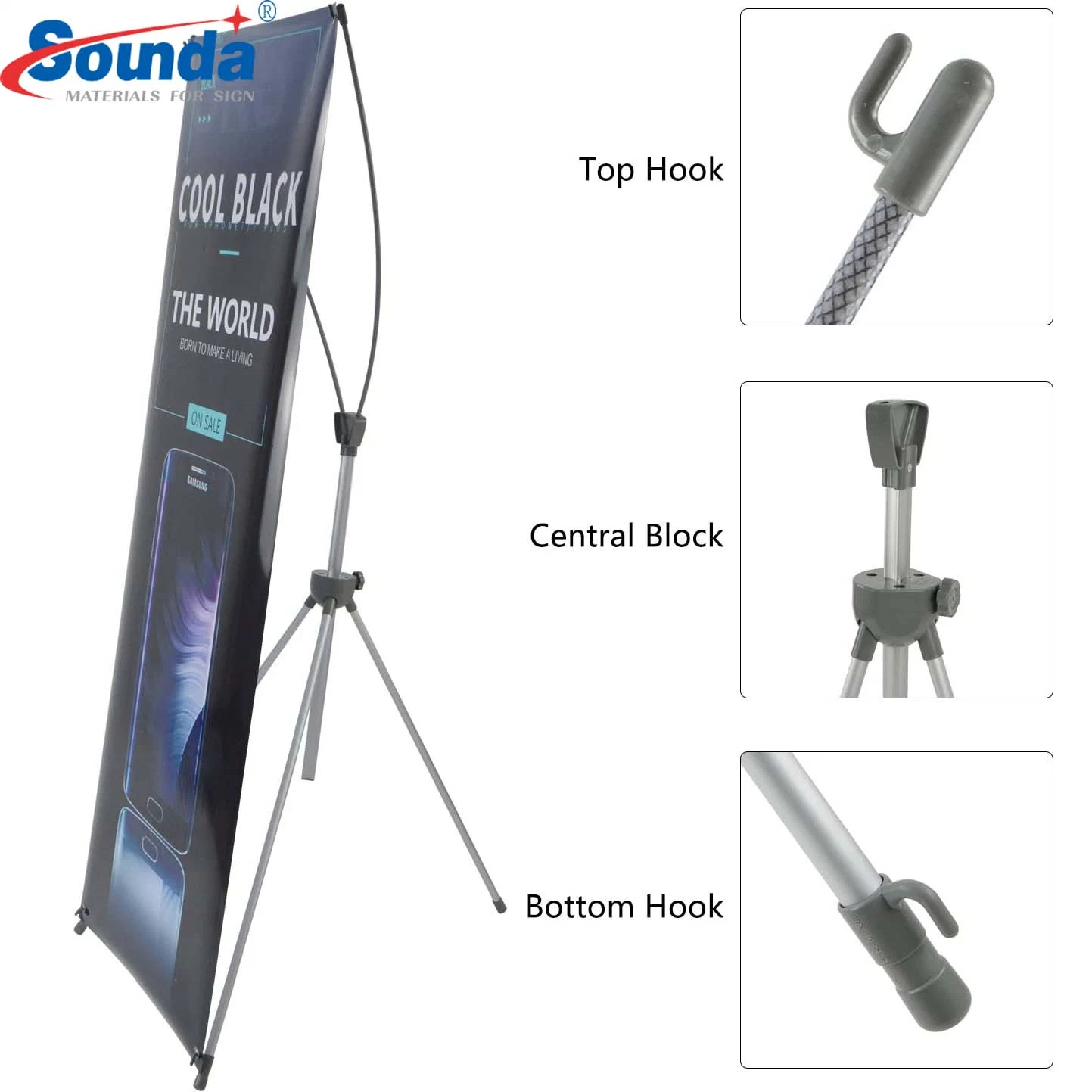 X Banner Stand for Promotion Display Use