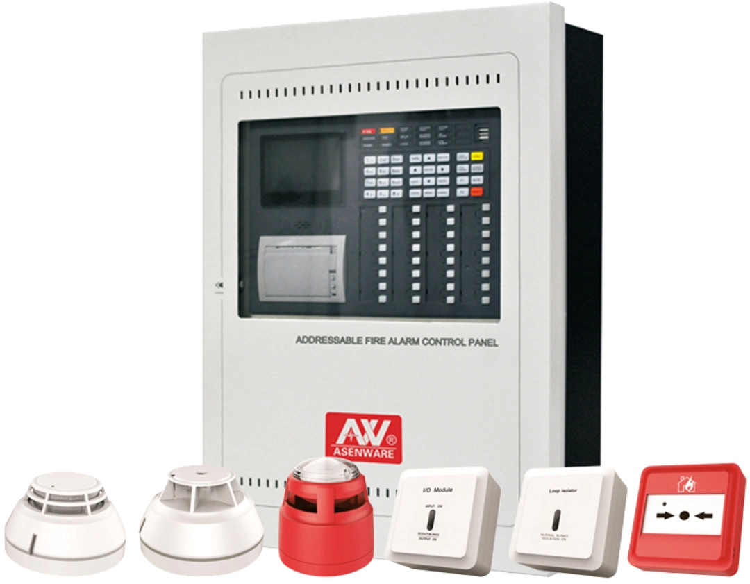 Lpcb Asenware Addressable Fire Alarm System with Smoke Detector Fire Control Panel