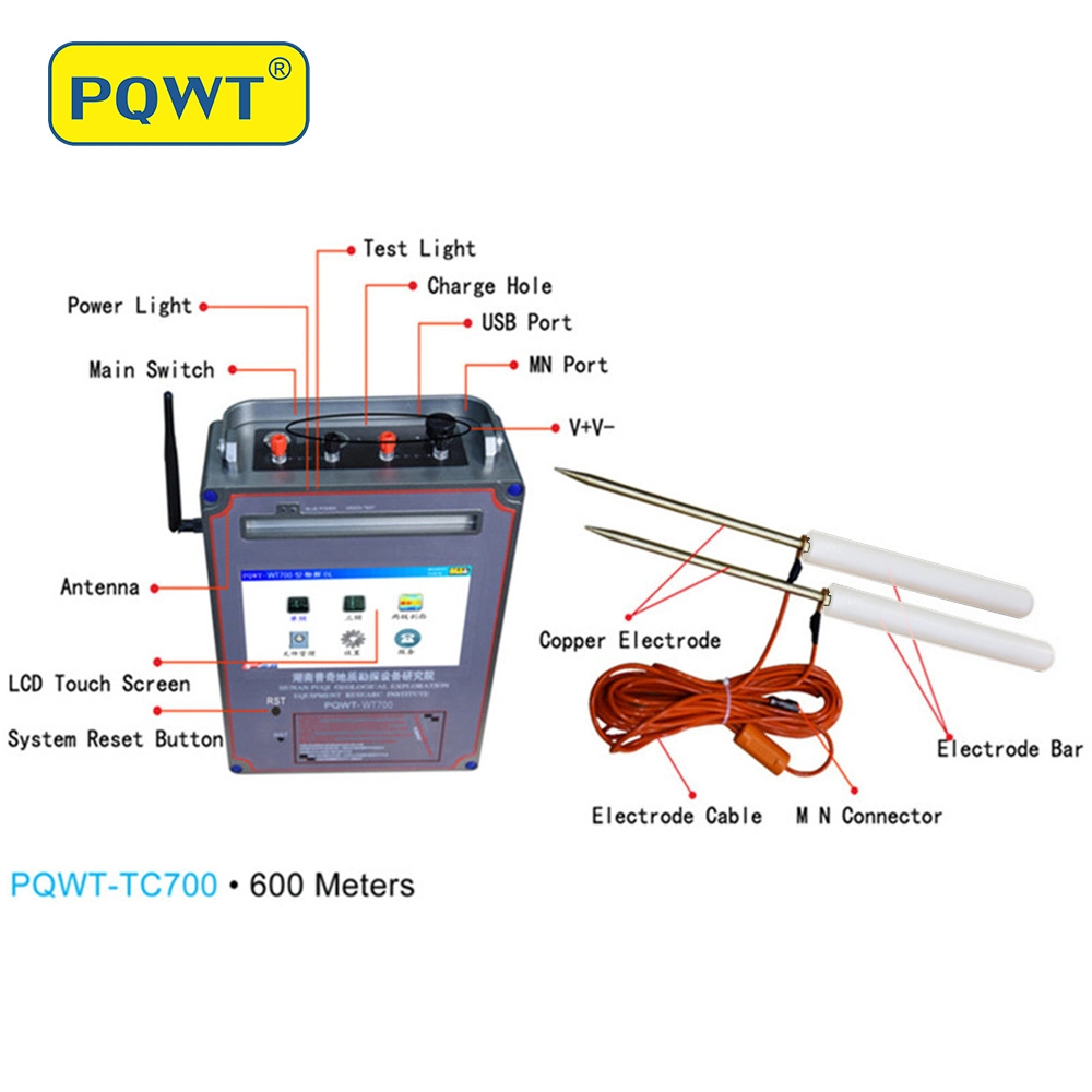 Encontrar rápidamente el agua! Pqwt-Tc700 Detector de agua subterráneas profundas buscador de agua de 700 m.