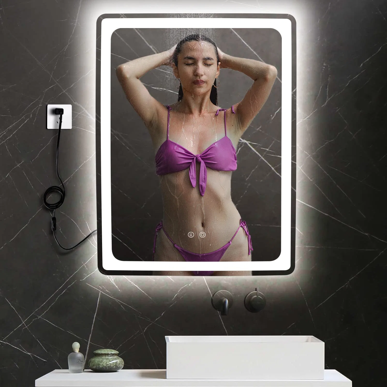 Современный настенный отель Vanity Smart LED Mirror Room Декоративный Главная Мебель Ванная повязка Зеркало со светом