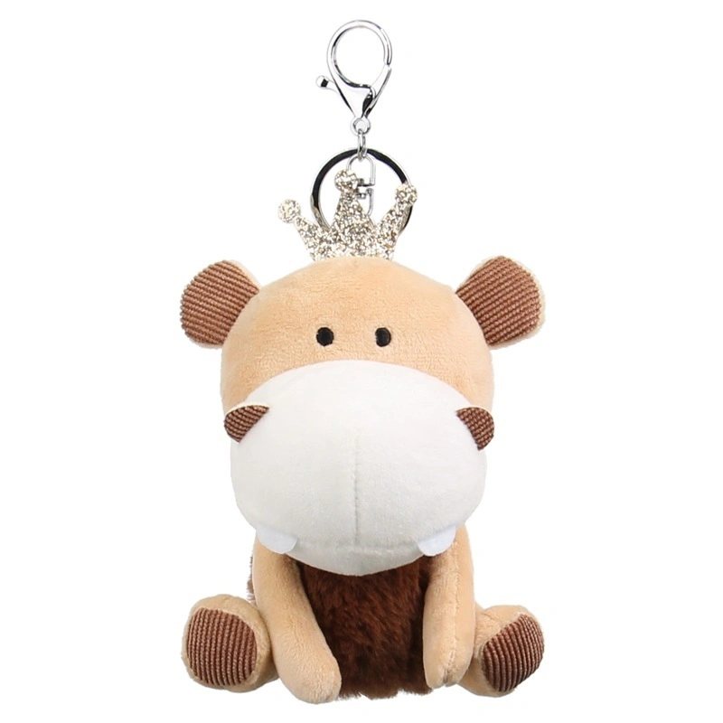 Cute Christmas Soft Plush Hippo Toys Keychain Customize