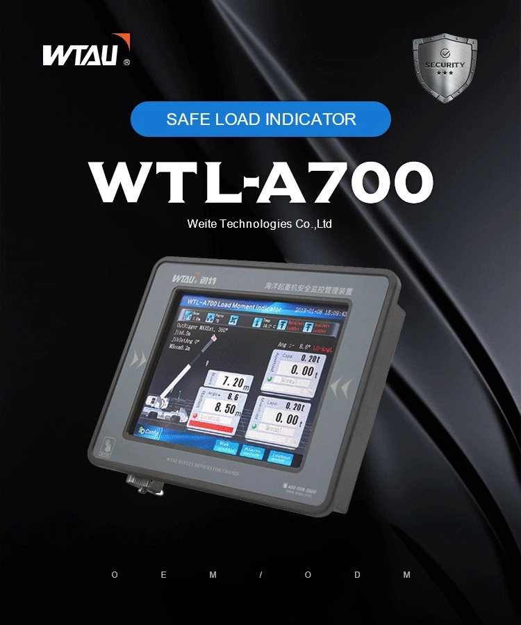 Ecrã LCD tátil a cores de 8 polegadas o Zoomlion Crane utiliza o momento de carga Sistema indicador