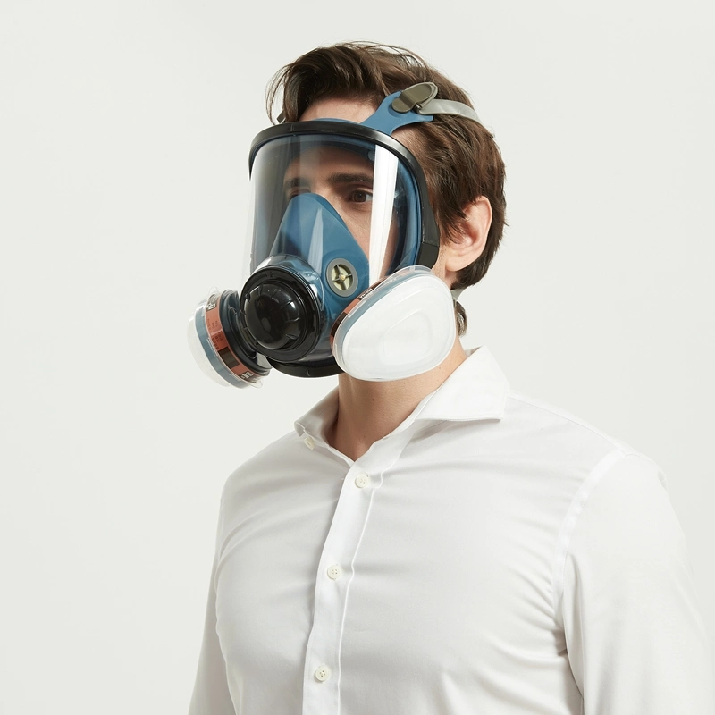 PPE Safety DIY Sanding Painting Eye Protective Respiratory Full Facepieces Gas Mask Double Filter