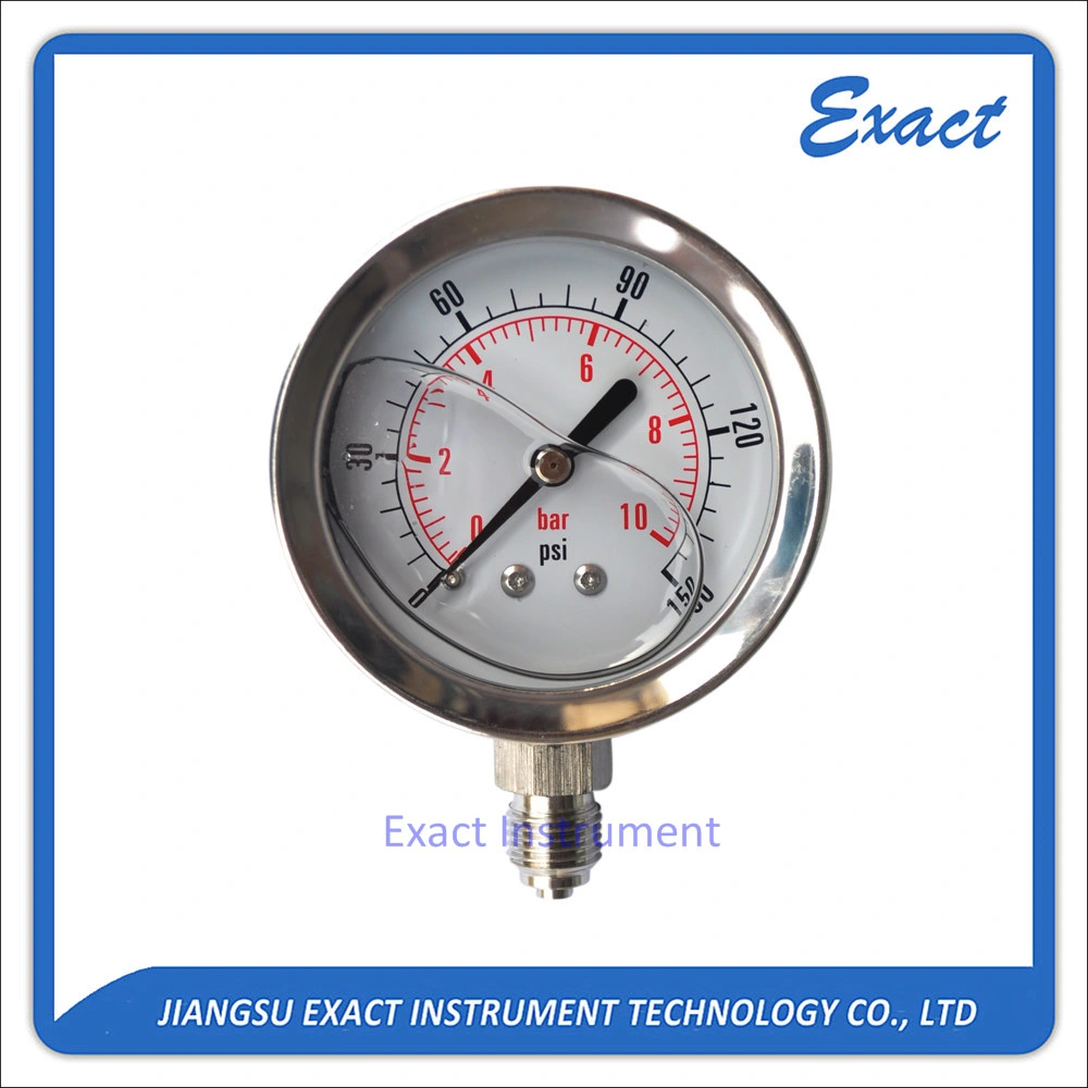 Venta caliente lleno de líquido Manómetro --Allstainless Corrosion-Resistant &amp;Embellecedor de bayoneta